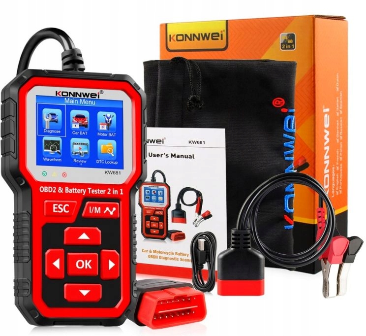 KONNWEI 6 12V En 2in1 батарея тестер комплект
