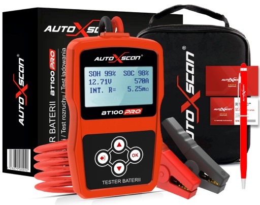 ТЕСТЕР АКУМУЛЯТОРА AUTOXSCAN BT100 PRO + кейс