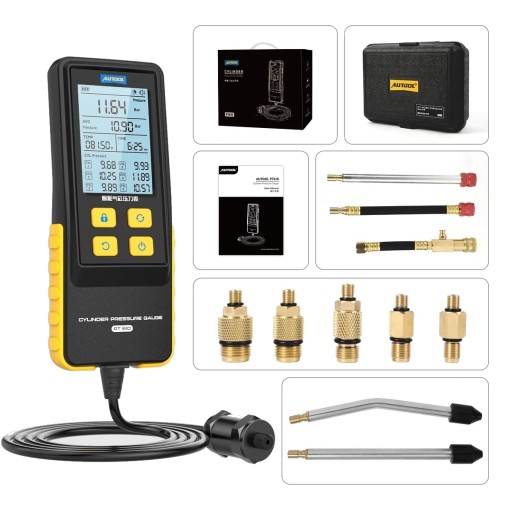 ЦИФРОВОЙ ТЕСТЕР ЦИЛИНДРОВЫЙ МАНОМЕТР МАНОМЕТРА СЖАТИЯ СЖАТИЯ 29 бар 426 фунтов на квадратный дюйм