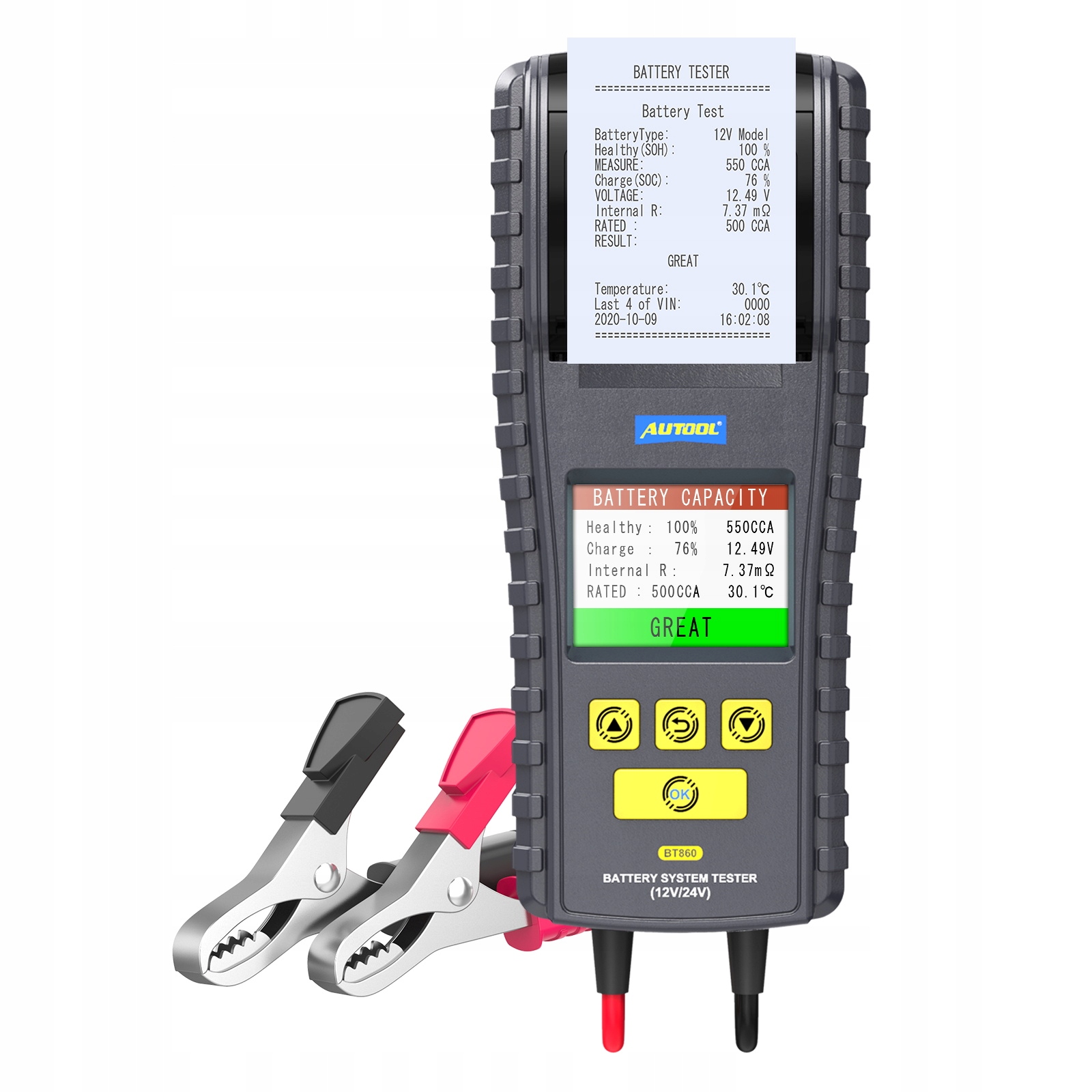 Батарея тестер 12V 24V Autool BT860