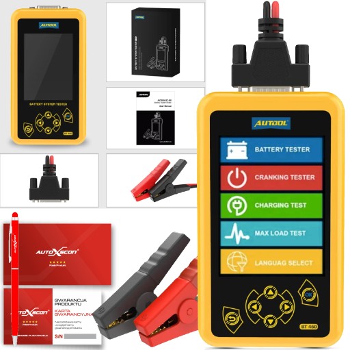 ТЕСТЕР ДЛЯ АКУМУЛЯТОРНИХ БАТАРЕЙ 12V24V AUTOOL BT460