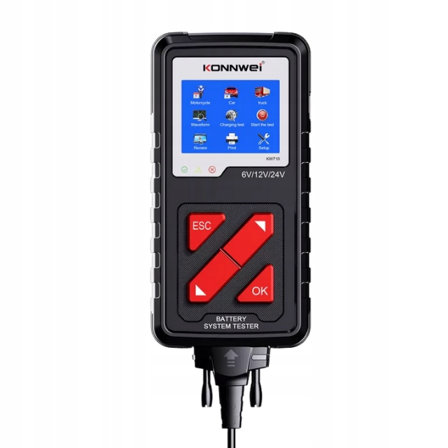 KONNWEI KW710 БАТАРЕЯ ТЕСТЕР ПОЛЬСКИЙ МЕНЮ