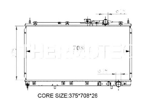 D75002TT/THE - Радіатор двигуна thermotec (ручна) mitsubishi