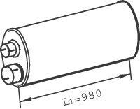 DIN47301 - ГЛУШНИК MAN L2000 D0826 DINEX DIN47301