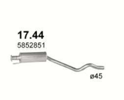 17.44 ALU - ГЛУШИТЕЛЬ ЦЕНТРАЛЬНИЙ OPEL ASTRA 17.44 Białystok