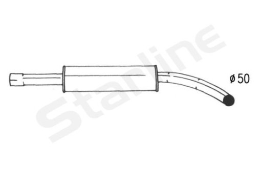 42.28.422 - ГЛУШНИК TL. СЕРЕДНІЙ VW POLO 1.9 D HB 94-99 ШТ STARLINE