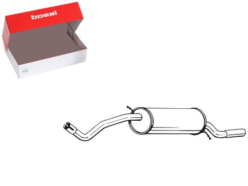 ГЛУШНИК ЗАДНЬОЇ ВИХЛОПНОЇ СИСТЕМИ AUDI A1 VW POLO POLO V 1.2 11/09- BOSAL