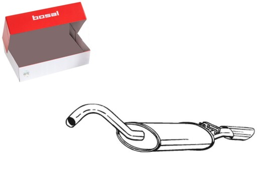 105119 - ГЛУШНИК ЗАДНЬОГО ВИХЛОПУ AUDI CABRIOLET B3 2.3 05.91-07.94 BOSAL