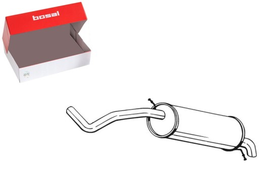 BOS278-039 - ГЛУШНИК ВИХЛОПНОЇ СИСТЕМИ SEAT IBIZA III IBIZA IV IBIZA IV SC