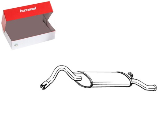 BOS220-651 - ГЛУШНИК ВИХЛОПНОЇ СИСТЕМИ ЗАДНІЙ SKODA FAVORIT FELICIA І FELICIA II 1.3