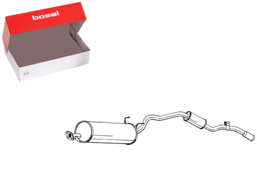 BOS286-233 - ЗАДНІЙ ГЛУШНИК ВИХЛОПНОЇ СИСТЕМИ TOYOTA 4 RUNNER II HIACE V 2.5 D 3.0