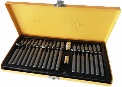 Набор битов с адаптерами 40шт. ТОЛСЕН