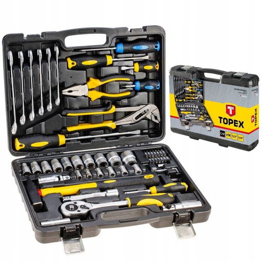 НАБІР КЛЮЧІВ TOPEX НАБІР ІНСТРУМЕНТІВ 56 ШТ. 38D224