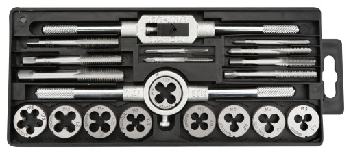 TOPEX Плашки и метчики М3-М12, комплект 20 шт.