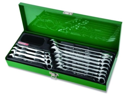 TOPTUL Набор ключей комбинированных с храповым механизмом 8-19мм 12 шт.