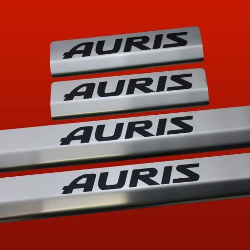 TOYOTA AURIS MK2 Накладки на пороги из нержавеющей стали 304, черные, матовые