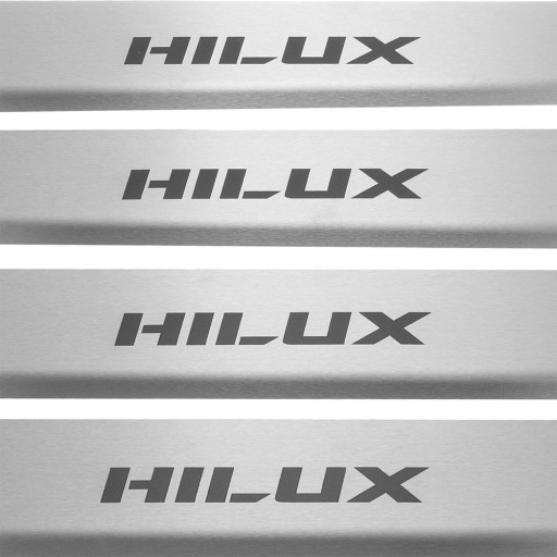 TOYOTA HILUX MK8 Накладки на пороги з нержавіючої сталі 304, чорні, матові