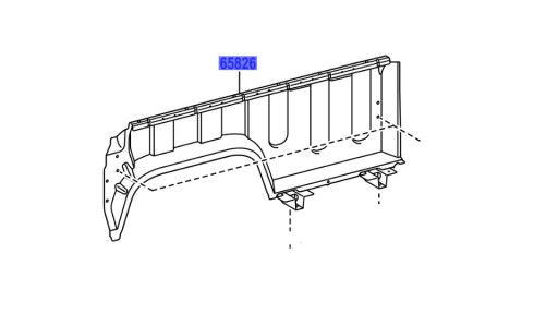 TOYOTA OE 65826-KK900 ВНУТРІШНЯ ПАНЕЛЬ КУЗОВА ПРАВА ЗАДНЯ