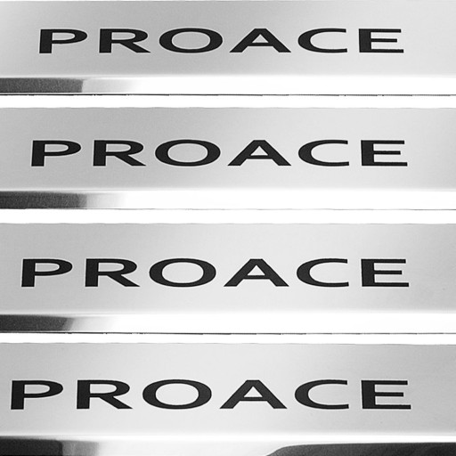 TOYOTA PROACE MK2 Накладки на пороги з нержавіючої сталі 304, напівобробка