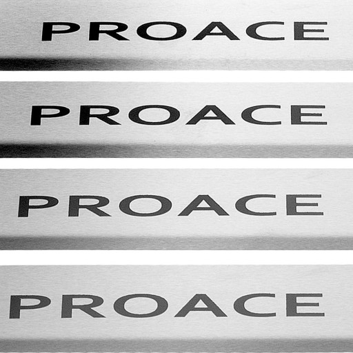 TOYOTA PROACE MK2 Накладки на пороги з нержавіючої сталі 304, чорні, матові