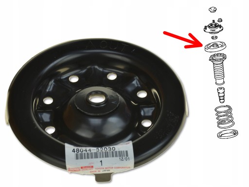 48044-32030 - TOYOTA RAV4 I 94 - ПЕРЕДНЯ ПЛАСТИНА РЕСОРИ