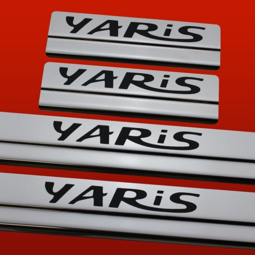 TOYOTA YARIS MK3 Prefacelift Накладки на пороги 5 дв. 304 Вт нерж.