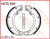 MCS890 - ГАЛЬМІВНІ КОЛОДКИ TRW LUCAS (160X30MM) (978) MZ ETZ / TS 150 /250 / 50 (PRO)