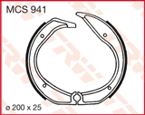 MCS941 - ГАЛЬМІВНІ КОЛОДКИ TRW LUCAS (200X25MM) (861)