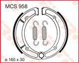 MCS958 - ГАЛЬМІВНІ КОЛОДКИ TRW LUCAS YAMAHA YFM 350 / 400 / 600 ЗАДНІ (160X30MM) (Y516)