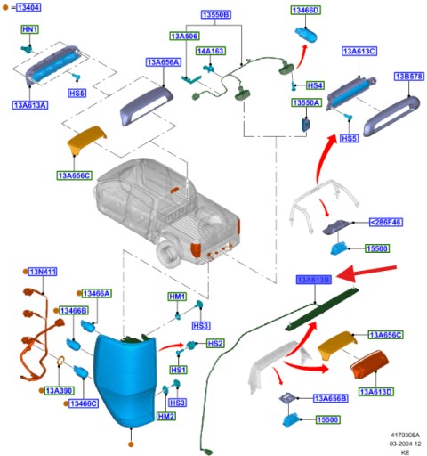 Третій стоп-сигнал ford oe ranger 2011- 5344690 _ ab39-13a613-ac