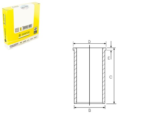 14-022190-00 - ГІЛЬЗА ЦИЛІНДРА MERCEDES 123 W123 8 W115 HECKFLOSSE W110 T2 L O 309