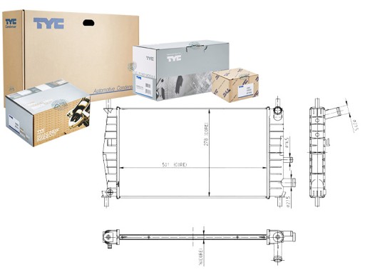 TYC710-0025/RS7 - TYC РАДІАТОР ДВИГУНА TYC, 710-0025