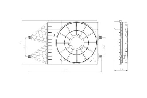 837-0033-1 - TYC КОРПУС ВЕНТИЛЯТОРА РАДІАТОРА SEAT IBIZA IV IBIZA IV SC IBIZA IV