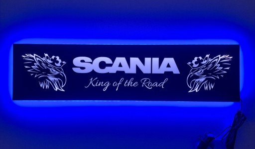 Світлодіодне табло SCANIA над ліжком з підсвічуванням салону TIR LKW