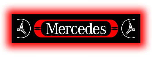 Світлодіодне табло Tir MERCEDES 90х20см 24V з підсвічуванням над ліжком РІЗНІ ДИЗАЙНИ