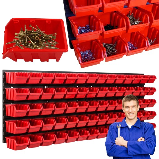 Інструментальна дошка 70 ящиків Майстерня Стінка для гаражних майстерень Ящики