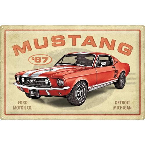 Табличка вывеска Ford Mustang GT Red 40x60 Nostalgic 24017