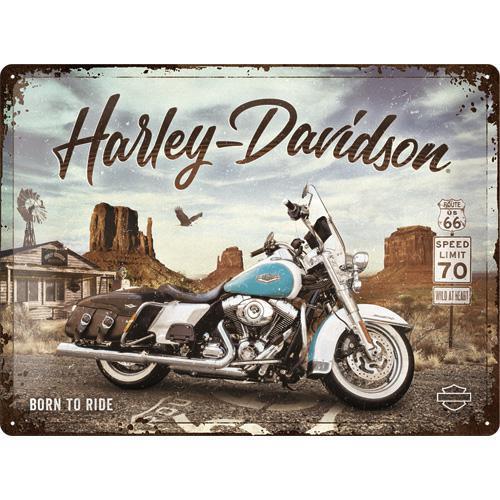 Табличка-вывеска Harley-Davidson Born To Ride 30x40 Nostalgic 23291