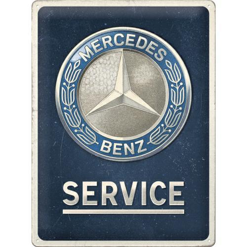 Табличка-вывеска Mercedes SERVICE blue 30x40 Nostalg 23357