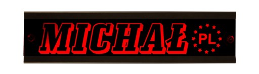 Именная доска светодиодная подсветка Tir Bus 45x11 см