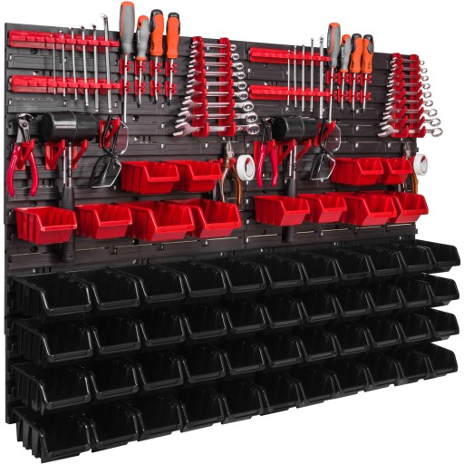 Дошка для інструментів 115 х 78 см, стінка майстерні, 56 лотків, гараж, ключі