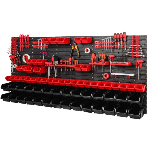 Майстерня інструментальна дошка 78х170 см, стінка з ручками і підносами