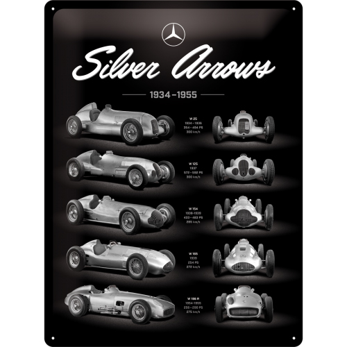 Табличка подарок плакат 30x40cm Mercedes-Benz Silve