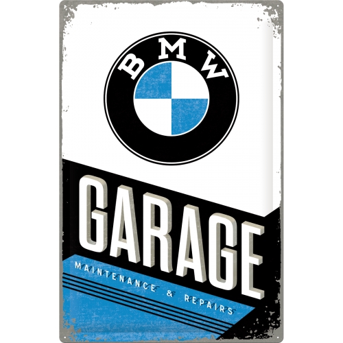 Табличка вывеска BMW GARAGE металлическая жесть 40x60