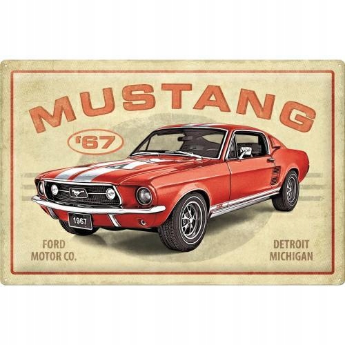 Табличка вывеска FORD Mustang GT '67 жестяная 40x60