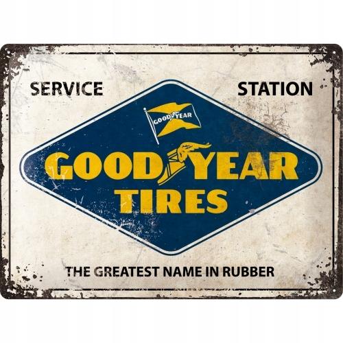 Вывеска GOODYEAR TYRES, подарочная, листовой металл, 30x40