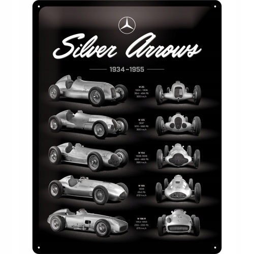 Табличка вывеска MERCEDES-BENZ SILVER ARROWS 30x40