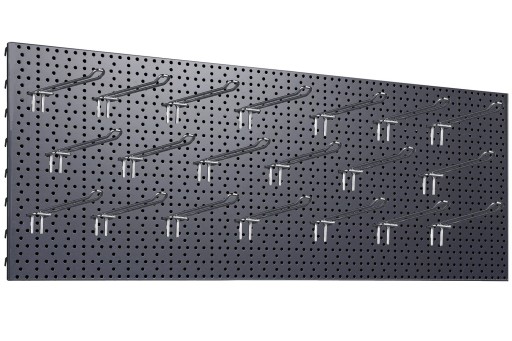 Дошка майстерня 1000x400 сіра + 20x подвійні вішалки L-200