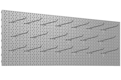 Дошка майстерня 1000х400 сіра + 20х одинарна підвіска L-200