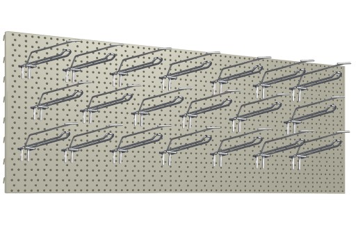 Дошка майстерня 1000x400 крем + 20x подвійні вішалки L-200